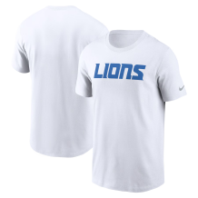 Detroit Lions- Essential Wordmark White NFL T-Shirt