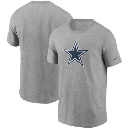 Dallas Cowboys - Primary Logo NFL Gray T-Shirt