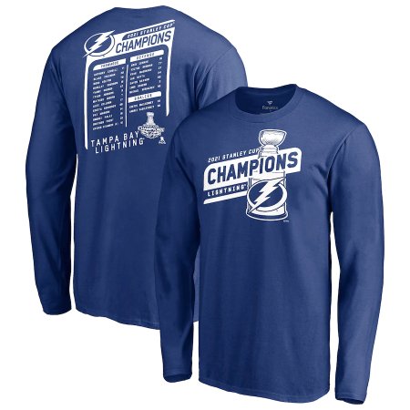 Tampa Bay Lightning - 2021 Stanley Cup Champions Roster NHL Koszułka z długimi rękawami