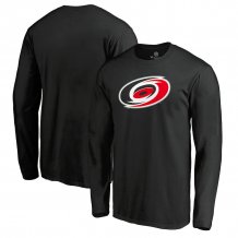 Carolina Hurricanes - Primary Logo Black NHL Long Sleeve Shirt