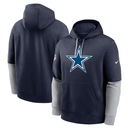 Dallas Cowboys - 2024 Sideline Club Pullover Navy NFL Bluza z kapturem