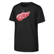Detroit Red Wings Youth - Primary Logo Black NHL T-Shirt