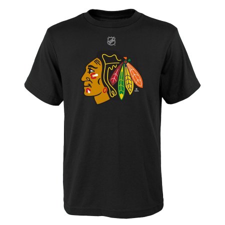 Chicago Blackhawks Dziecięca - Primary Logo Black NHL Koszulka