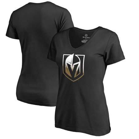 Vegas Golden Knights Damskie - Gradient Logo V-Neck NHL Koszułka