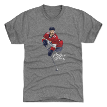 Florida Panthers - Matthew Tkachuk Illustration Gray NHL T-Shirt