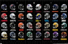 Team Helmets NFL Plagát