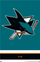 San Jose Sharks - Team Logo NHL Plagát