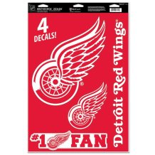 Detroit Red Wings - Multi Use Big 4 NHL Decal Set