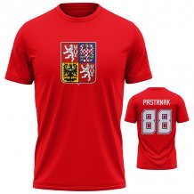 Czechy - David Pastrnak Hockey Koszulka-czerwona