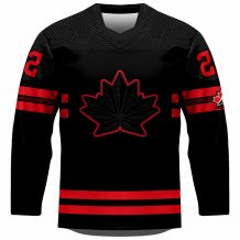 Kanada - 2022 Hokejový Replica Fan Dres Čierny/Vlastné meno a číslo
