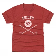 Detroit Red Wings Youth - Moritz Seider Sticks Red NHL T-Shirt