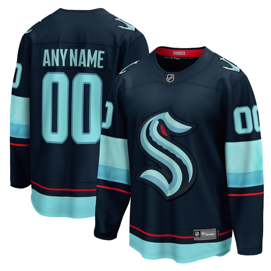 Custom Hockey Jerseys Vancouver Canucks Jersey Name and Number Blue Home NHL