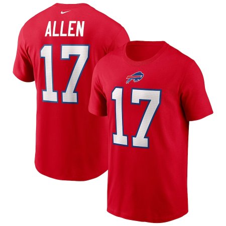 Buffalo Bills - Josh Allen Red NFL T-Shirt :: FansMania