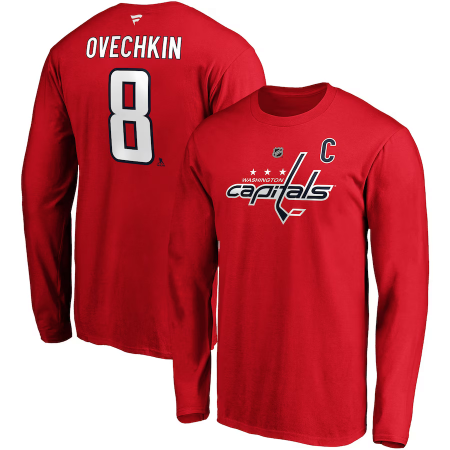 Washington Capitals - Alex Ovechkin Stack NHL Tričko s dlouhým rukávem