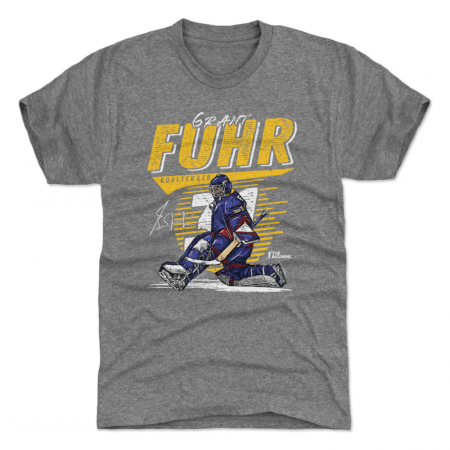St. Louis Blues - Grant Fuhr Comet Gray NHL T-Shirt