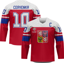 Tschechien - Roman Cervenka 2024 World Champions Hockey Replica Trikot