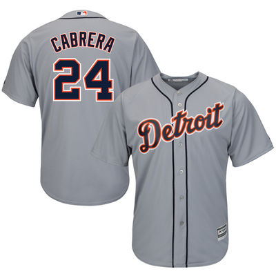 Miguel Cabrera Signed Tigers White Majestic Cool Base Baseball Jersey