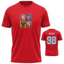 Tschechien - Martin Nečas Hockey Tshirt-rot