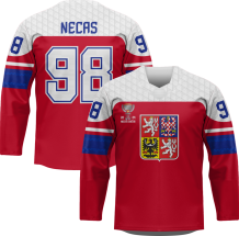 Česko - Martin Nečas 2024 Majstri Sveta Hokejový Replica Dres