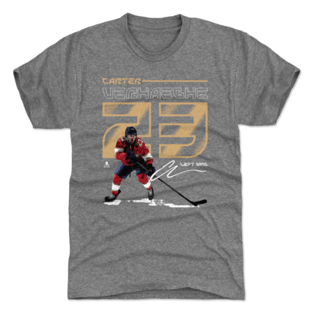 Florida Panthers - Carter Verhaeghe Number Gray NHL T-Shirt