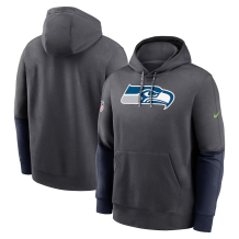 Seattle Seahawks - 2024 Sideline Club Pullover Gray NFL Mikina s kapucňou