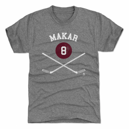 Colorado Avalanche - Cale Makar Sticks Gray NHL T-Shirt