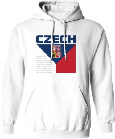 Czech - Česká Republika verzia. 2 Fan Mikina s kapucňou