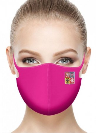 Športové ochranné rúško Česko All Pink / množstevná zľava