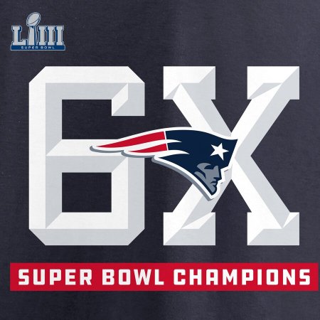 New England Patriots - 6-Time Super Bowl Champions NFL Bluza s kapturem