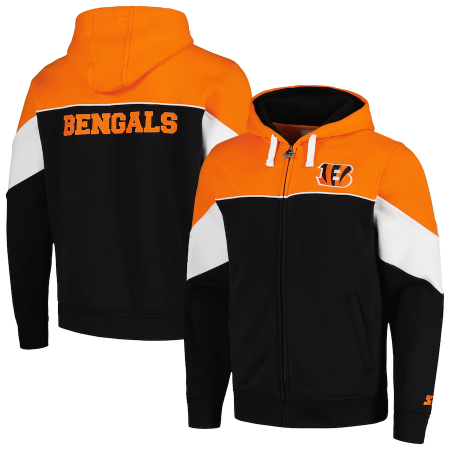 Cincinnati Bengals - Starter Running Full-zip NFL Mikina s kapucí