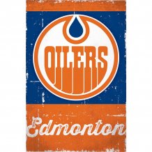 Edmonton Oilers - Retro Logo NHL Plagát