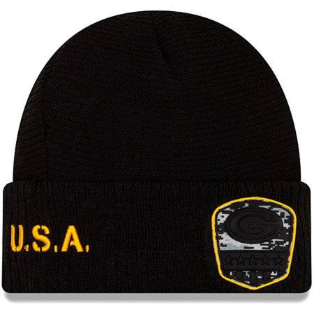 Green Bay Packers - 2019 Salute to Service Black NFL Knit hat