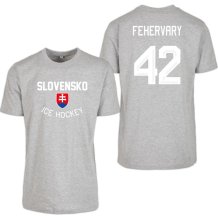 Slowakei - Martin Fehérváry Authentic Hockey T-Shirt - Grau