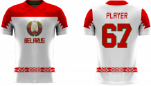 Bielorusko Detský - 2018 Sublimované Fan Tričko s vlastným menom a číslom