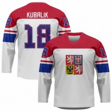 Česko - Dominik Kubalik Hokejový Replica Dres Bílý