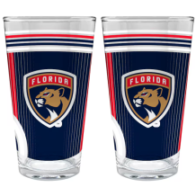 Florida Panthers - Team Logo Stripe Pint NHL Glass Set