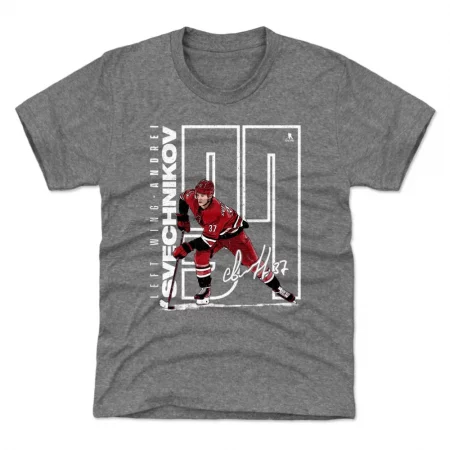 Carolina Hurricanes Youth - Andrei Svechnikov Stretch Gray NHL T-Shirt