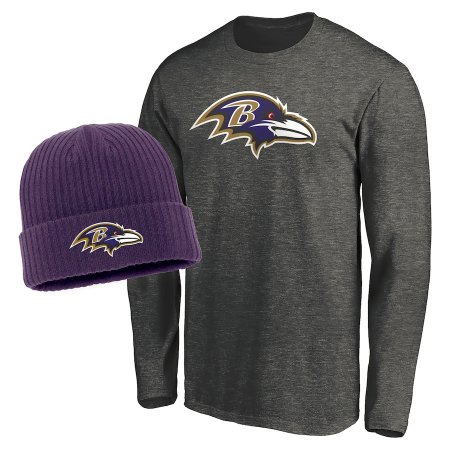 Baltimore Ravens - T-Shirt + Knit Hat NFL Set