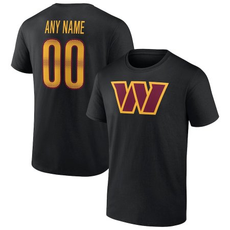 Washington Commanders - Authentic Personalized Black NFL T-Shirt