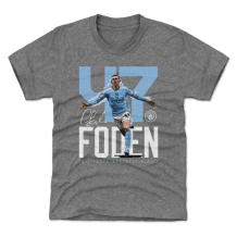 Manchester City Youth - Phil Foden Bold Number Gray T-Shirt