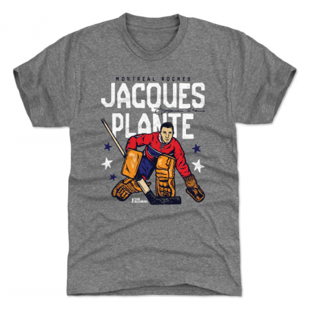 Montreal Canadiens - Jacques Plante Toon Gray NHL Tričko - Velikost: M/USA=L/EU