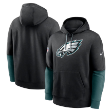 Philadelphia Eagles - 2024 Sideline Club Pullover Black NFL Mikina s kapucí