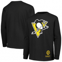 Pittsburgh Penguins Detské - Throwback Logo NHL Tričko s dlhým rukávom