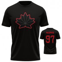 Kanada - Connor McDavid Hokejový Tričko-černé