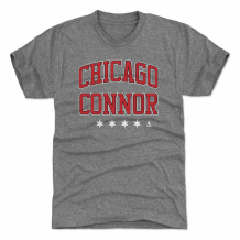 Chicago Blackhawks - Connor Bedard Athletic Font Gray NHL Tričko