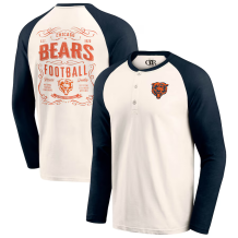 Chicago Bears - Raglan Henley NFL Long Sleeve T-Shirt