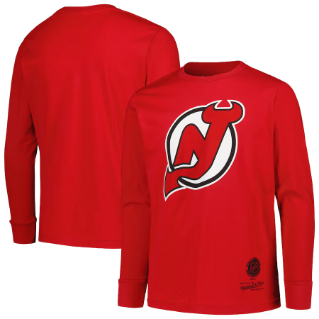 New Jersey Devils Dětské - Throwback Logo NHL Tričko s dlouhým rukávem