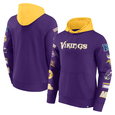 Minnesota Vikings - Patched Out NFL Mikina s kapucňou