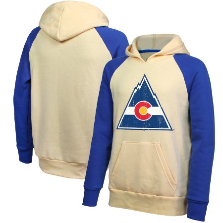 Colorado Rockies - Logo Raglan NHL Bluza s kapturem