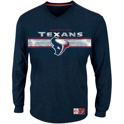 Houston Texans - Victory Pride V-Neck NFL Long Sleeve T-Shirt
